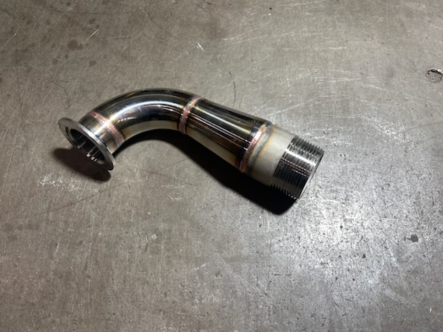 1.5Sヘルール×40A片ニップル付90°エルボ管-2